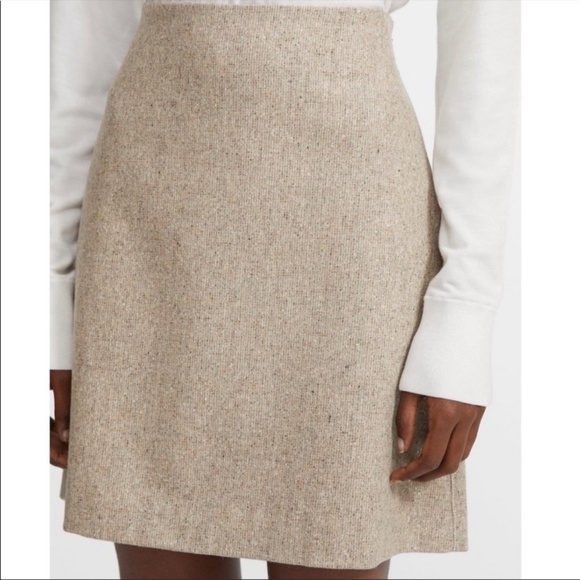 Theory Speckle Wool Skirt in Tan Size 00 - Picture 1 of 9